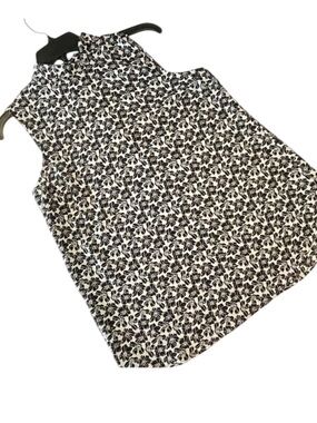 NWT! Lemon Tart Mock Neck Blouse in Black and White